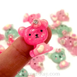 Cabochon Resin Seated Teddy Bear