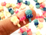 Cabochon Resin Polka Dot Bow Lollipop