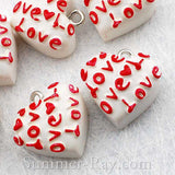 Cabochon Resin Mixed Owl/Burger/Ice Cream/Heart/Strawberry/Gingerbread/Pencil/Candy with Eye Bolt