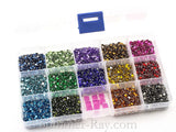 Rhinestones 3mm Mixed Color in Storage Box - 9800 pieces