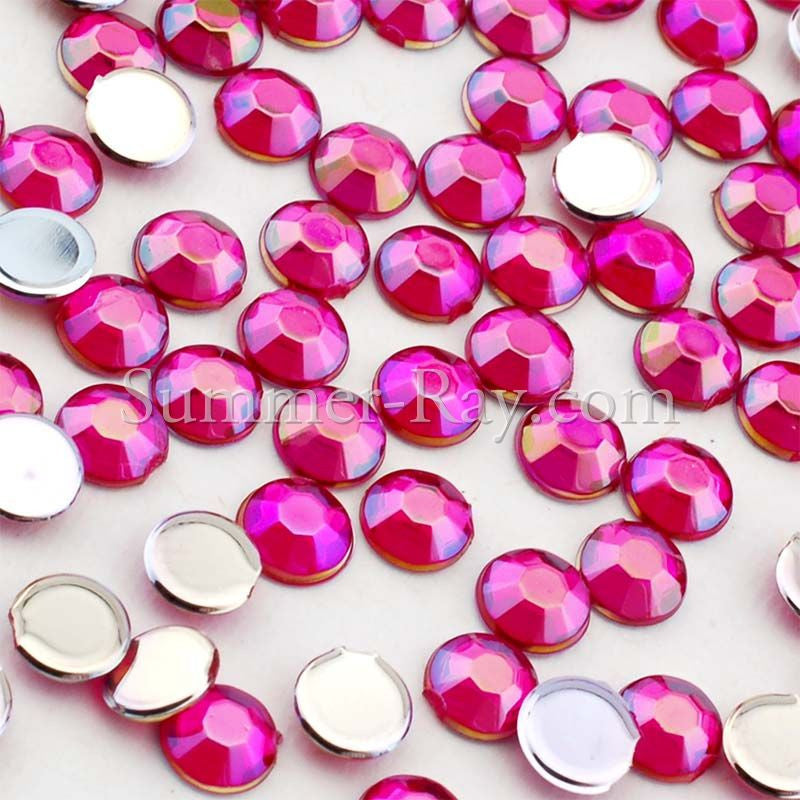 Beadsland 1440 Pieces Flat Back Crystal Rhinestones Round Gems,Light Pink  AB,SS20,4.6-4.8mm