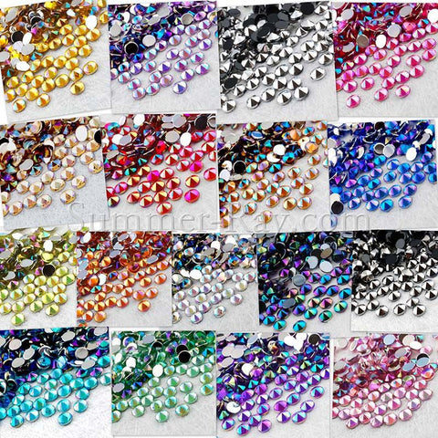Rhinestones 4mm AB Pointed - 500, 2000 or 5000 pieces