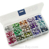 Rhinestones 4mm Mixed Color in Storage Box - 4500 pieces