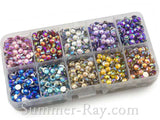 Rhinestones 5mm AB Mixed Color in Storage Box - 3000 pieces