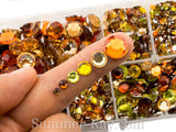 Mixed Size Rhinestones in Storage Box - 3 mm 4 mm 5 mm 6 mm 7 mm and 10 mm