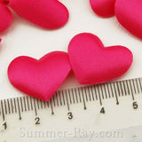 100pcs Satin Hearts