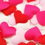 100pcs Satin Hearts