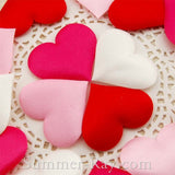 100pcs Satin Hearts