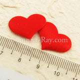 100pcs Satin Hearts