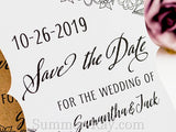 Personalized Little Violin Save the Date (I) Tags with Twine