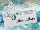 Personalized Snowflake Winter Wedding Place Card