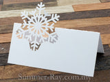 Personalized Snowflake Winter Wedding Place Card
