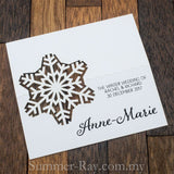 Personalized Snowflake Winter Wedding Place Card