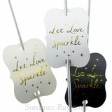 Gold Foil Hot Stamping Let Love Sparkle Wedding Sparkler Tags