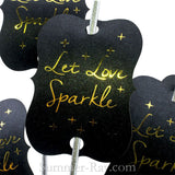 Gold Foil Hot Stamping Let Love Sparkle Wedding Sparkler Tags