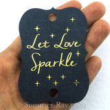 Gold Foil Hot Stamping Let Love Sparkle Wedding Sparkler Tags
