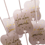 Gold Foil Hot Stamping Let Love Sparkle Wedding Sparkler Tags
