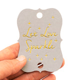 Gold Foil Hot Stamping Let Love Sparkle Wedding Sparkler Tags