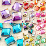 Rhinestones 4mm AB Square - 500, 2000 or 5000 pieces