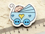 Wooden Baby in Pram - 20 or 100 pieces