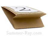 Handmade Kraft Burlap White Double Sided Table Number