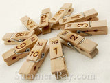 Wooden Peg Engraved Numbers - 10 to 50 pieces