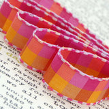Stitched Ribbons Checked 12mm - 5 yards