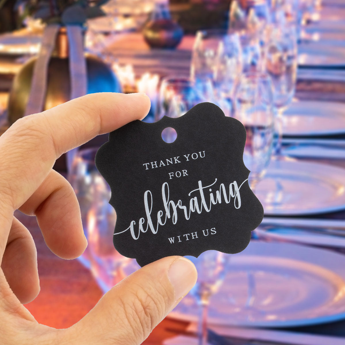 Thank You For Celebrating With Us Wedding Sticker