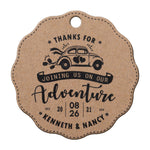 Personalized Scallop Thanks for Joining Us on Our Adventure Wedding/Bridal Shower Favor Gift Tags