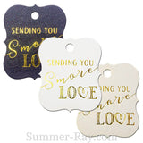 Gold Foil Hot Stamping S'More Love Little Violin Favor Tags