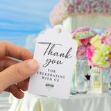 50pcs Thank You for Celebrating with Us White Wedding Favors Gift Tags