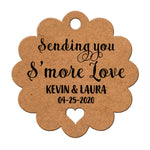 Personalized Sending You S'More Love Wedding Favors Scallop Gift Tags
