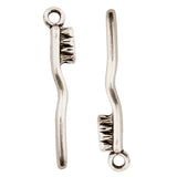 Tibetan Silver Toothbrush Charm Pendant