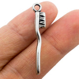 Tibetan Silver Toothbrush Charm Pendant