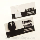 Personalized Tuxedo and Gown Place Card with Acrylic Stand - 20 to 120 pieces