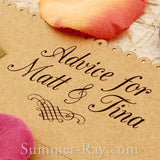 Personalized Wedding Advice Kraft Card