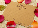Personalized Wedding Advice Kraft Card