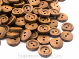 2-Eye Wooden Buttons 10 mm