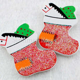 Wooden Christmas Stocking Embellishment