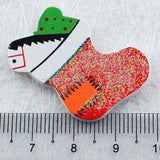 Wooden Christmas Stocking Embellishment