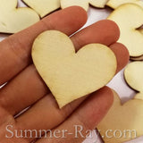 Laser Cut Out Wooden Hearts