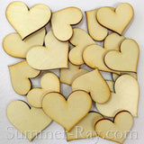 Laser Cut Out Wooden Hearts