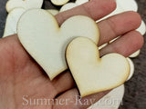 Laser Cut Out Wooden Hearts