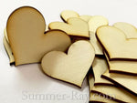 Laser Cut Out Wooden Hearts