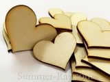 Laser Cut Out Wooden Hearts