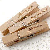 Wooden Peg Engraved Greetings/Wishes/Wordings - 20 pieces