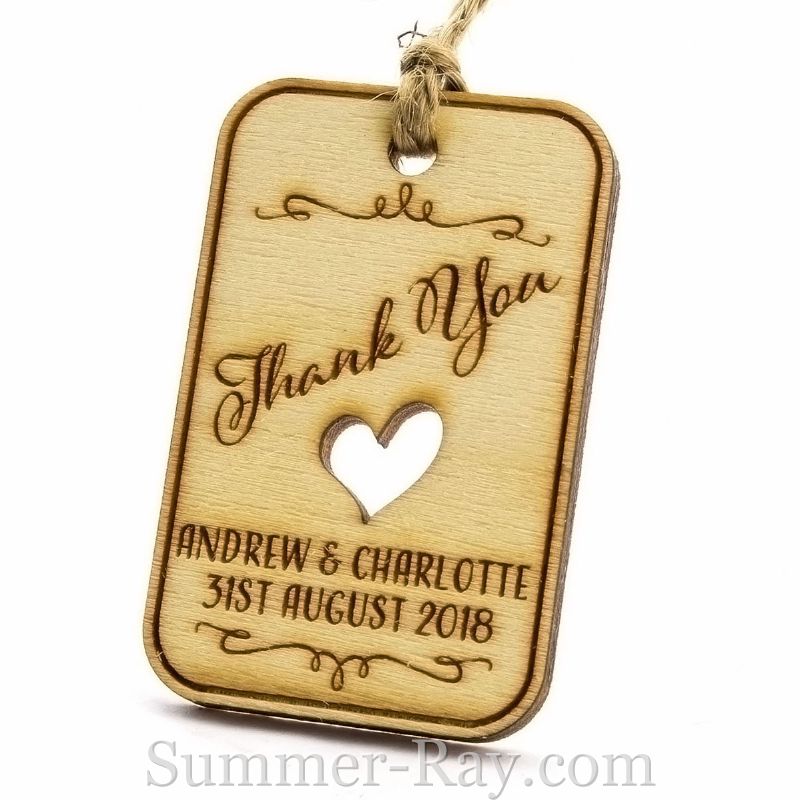 Personalized Wooden Mini Rectangle Product Tags Custom Made Tags for H –