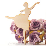 Laser Cut Out Wooden Arabesque Pose Ballerina