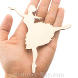 Laser Cut Out Wooden Arabesque Pose Ballerina