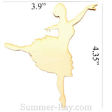 Laser Cut Out Wooden Arabesque Pose Ballerina